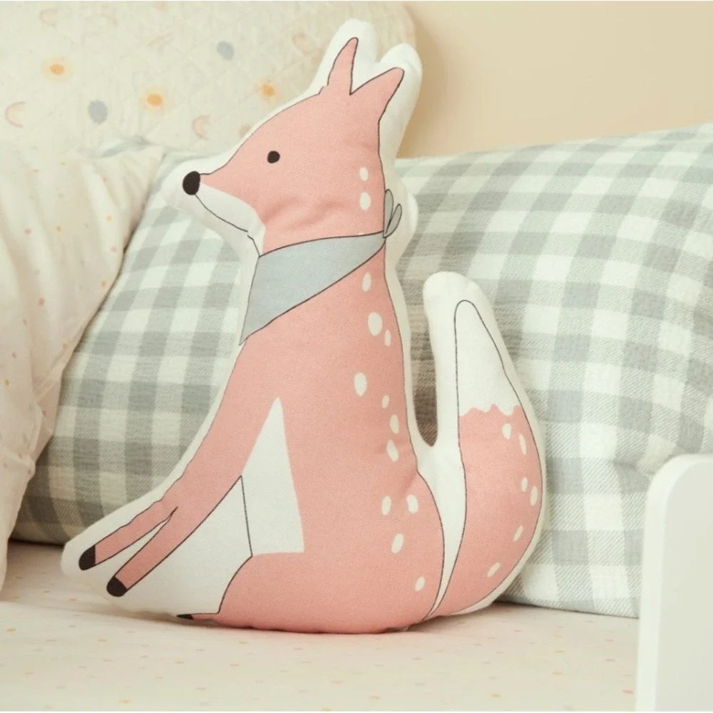 Little Co.‎ By Lauren Conrad Canvas Fox Shaped Decorative Accent Pillow 12x16